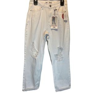 - NWT YMI mom jeans distressed authentic denim